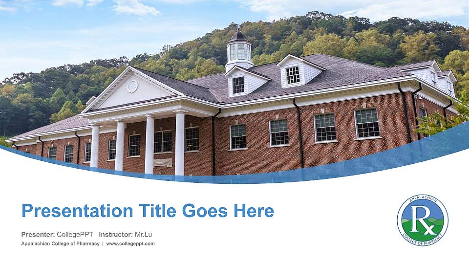 Appalachian College of Pharmacy Course/Courseware Creation PPT Template16:9 ratio PPT effect preview image