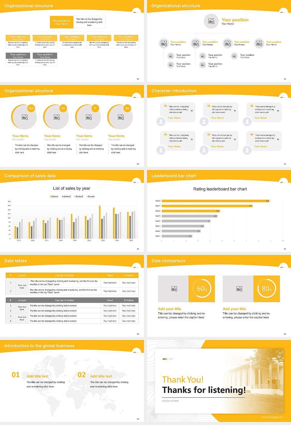 Adler Graduate School Academic Presentation/Research Findings Report PPT Template16:9 ratio PPT effect preview image4