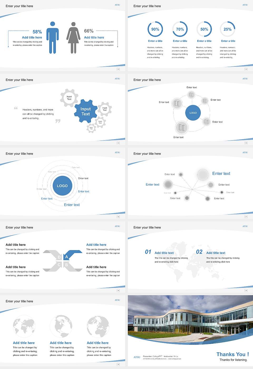 A T Still University of Health Sciences Course/Courseware Creation PPT Template16:9 ratio PPT effect preview image4