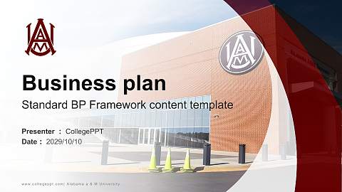Alabama a & M University Competition/Entrepreneurship Contest PPT Template