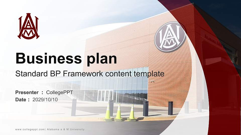 Alabama a & M University Competition/Entrepreneurship Contest PPT Template16:9 ratio PPT effect preview image