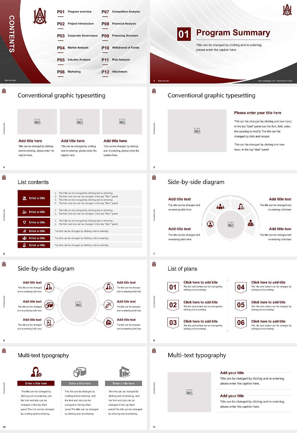Alabama a & M University Competition/Entrepreneurship Contest PPT Template16:9 ratio PPT effect preview image2