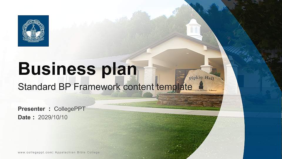 Appalachian Bible College Competition/Entrepreneurship Contest PPT Template16:9 ratio PPT effect preview image