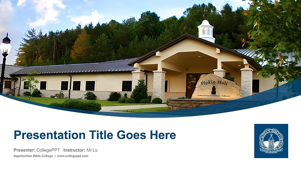 Appalachian Bible College Course/Courseware Creation PPT Template16:9 ratio PPT effect preview image
