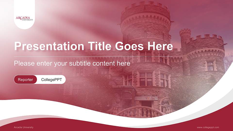 Arcadia University Lecture Sharing and Networking Event PPT Template16:9 ratio PPT effect preview image