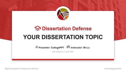 Adler University Graduation Thesis Defense PPT Template