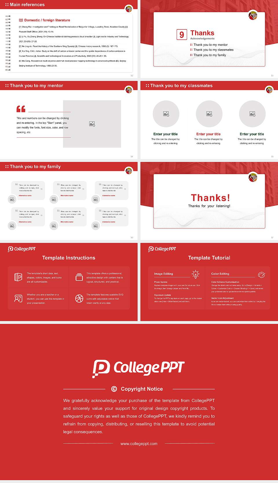 Adler University Graduation Thesis Defense PPT Template16:9 ratio PPT effect preview image7