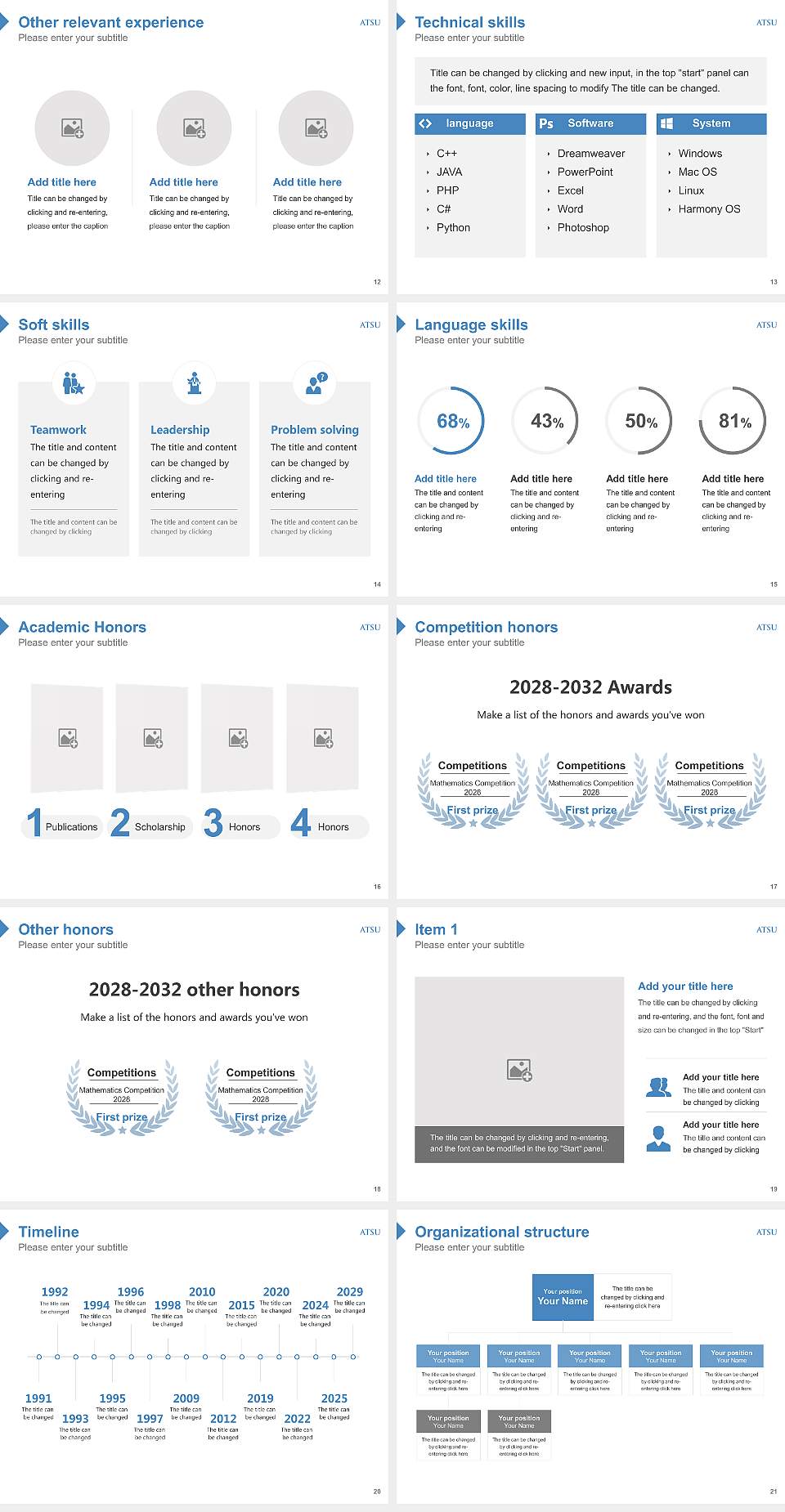 A T Still University of Health Sciences Resume PPT Template4:3 ratio PPT effect preview image3