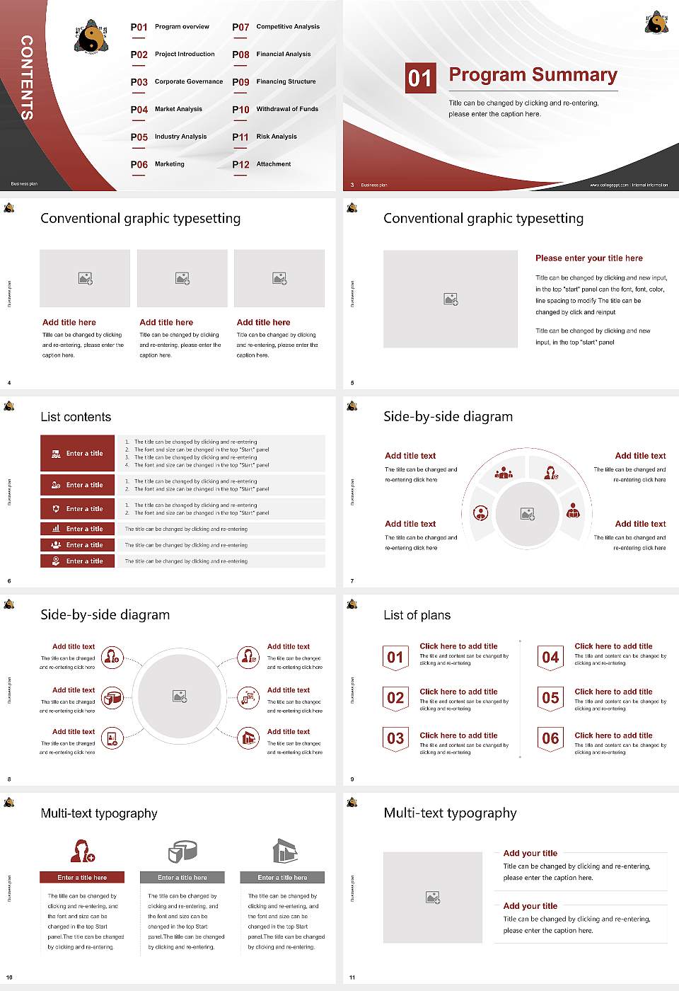 Academy of Chinese Culture and Health Sciences Competition/Entrepreneurship Contest PPT Template16:9 ratio PPT effect preview image2