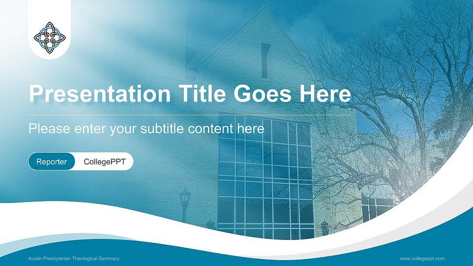 Austin Presbyterian Theological Seminary Lecture Sharing and Networking Event PPT Template16:9 ratio PPT effect preview image