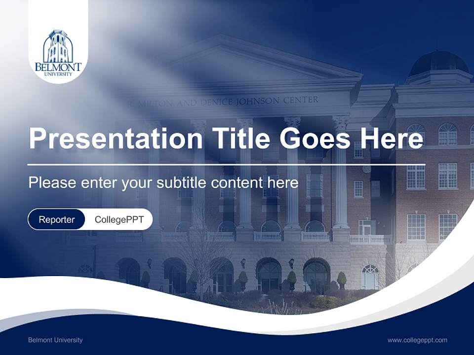 Belmont University Lecture Sharing and Networking Event PPT Template4:3 ratio PPT effect preview image4