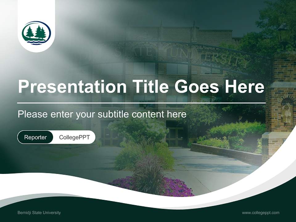 Bemidji State University Lecture Sharing and Networking Event PPT Template4:3 ratio PPT effect preview image4