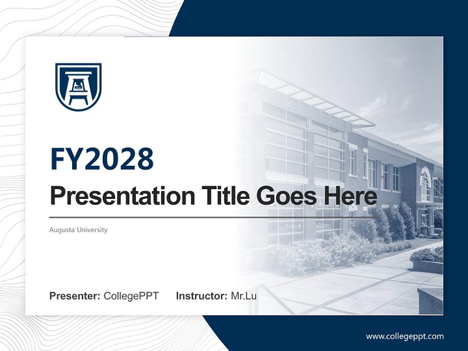 Augusta University Academic Presentation/Research Findings Report PPT Template4:3 ratio PPT effect preview image5