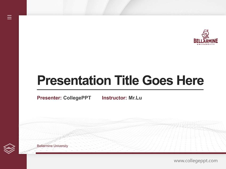 Bellarmine University Thesis Proposal/Graduation Defense PPT Template4:3 ratio PPT effect preview image5