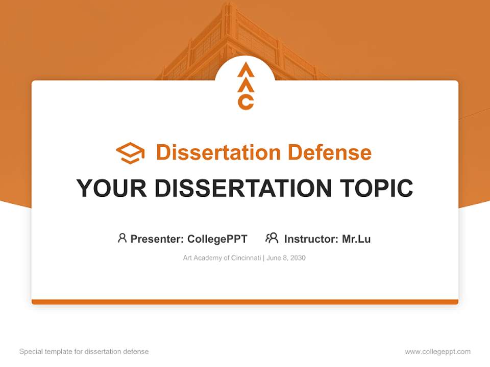 Art Academy of Cincinnati Graduation Thesis Defense PPT Template4:3 ratio PPT effect preview image7