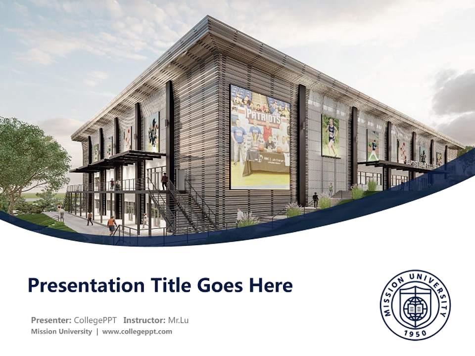 Mission University Course/Courseware Creation PPT Template4:3 ratio PPT effect preview image5