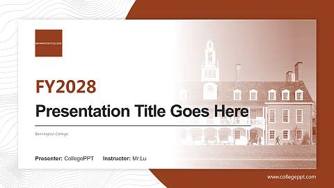 Bennington College Academic Presentation/Research Findings Report PPT Template