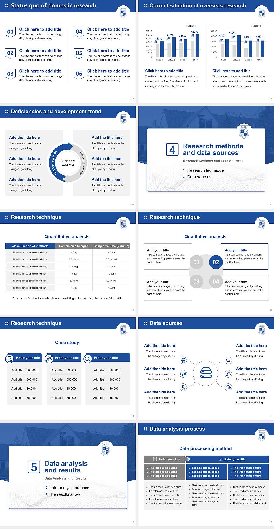 Becker College Graduation Thesis Defense PPT Template4:3 ratio PPT effect preview image4
