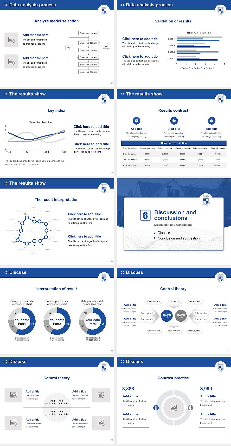Becker College Graduation Thesis Defense PPT Template4:3 ratio PPT effect preview image5