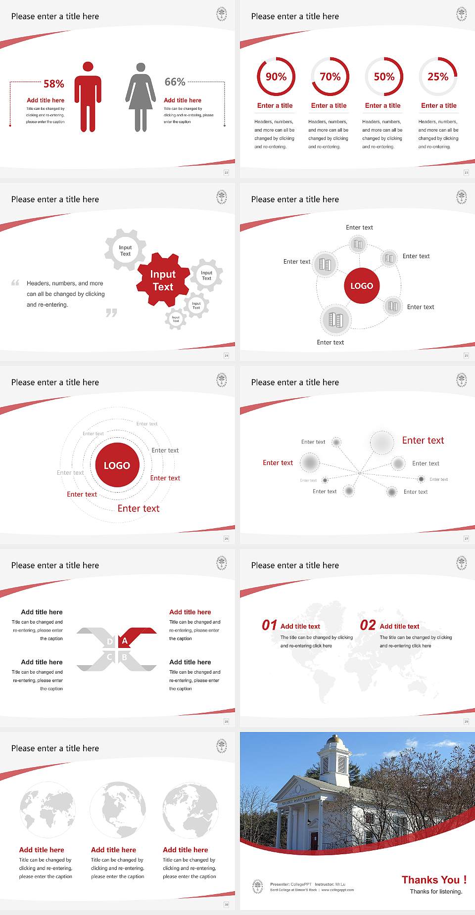 Bard College at Simon’S Rock Course/Courseware Creation PPT Template4:3 ratio PPT effect preview image4