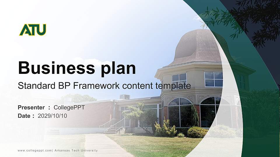 Arkansas Tech University Competition/Entrepreneurship Contest PPT Template16:9 ratio PPT effect preview image