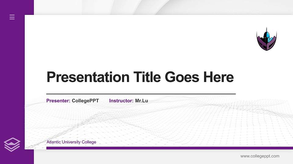 Atlantic University College Thesis Proposal/Graduation Defense PPT Template16:9 ratio PPT effect preview image