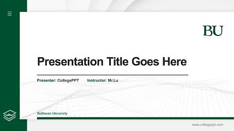 Belhaven University Thesis Proposal/Graduation Defense PPT Template