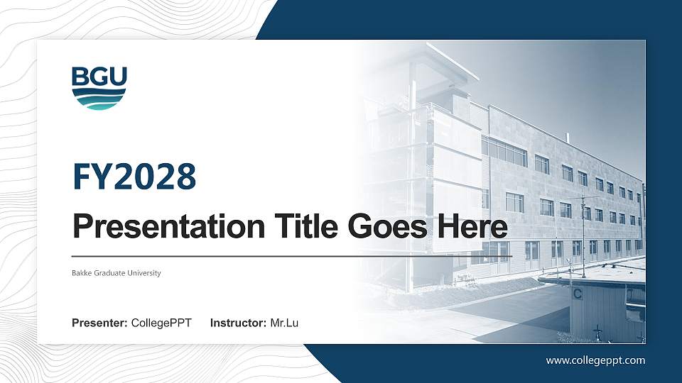 Bakke Graduate University Academic Presentation/Research Findings Report PPT Template16:9 ratio PPT effect preview image