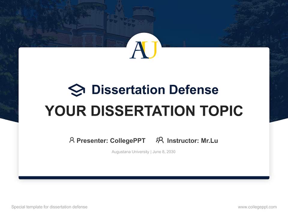 Augustana University Graduation Thesis Defense PPT Template4:3 ratio PPT effect preview image7