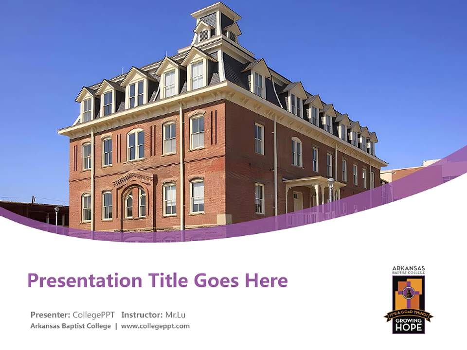 Arkansas Baptist College Course/Courseware Creation PPT Template4:3 ratio PPT effect preview image5