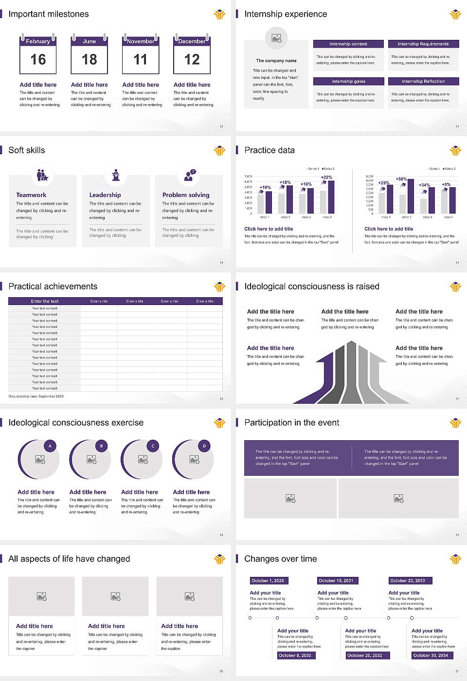 Bellevue University National Scholarship Defense PPT Template16:9 ratio PPT effect preview image3