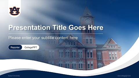 Auburn University Lecture Sharing and Networking Event PPT Template