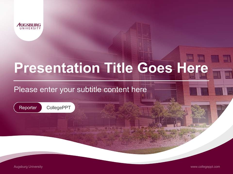 Augsburg University Lecture Sharing and Networking Event PPT Template4:3 ratio PPT effect preview image4