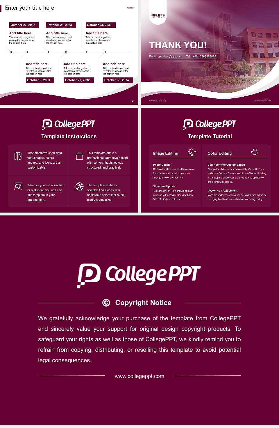 Augsburg University Lecture Sharing and Networking Event PPT Template4:3 ratio PPT effect preview image4