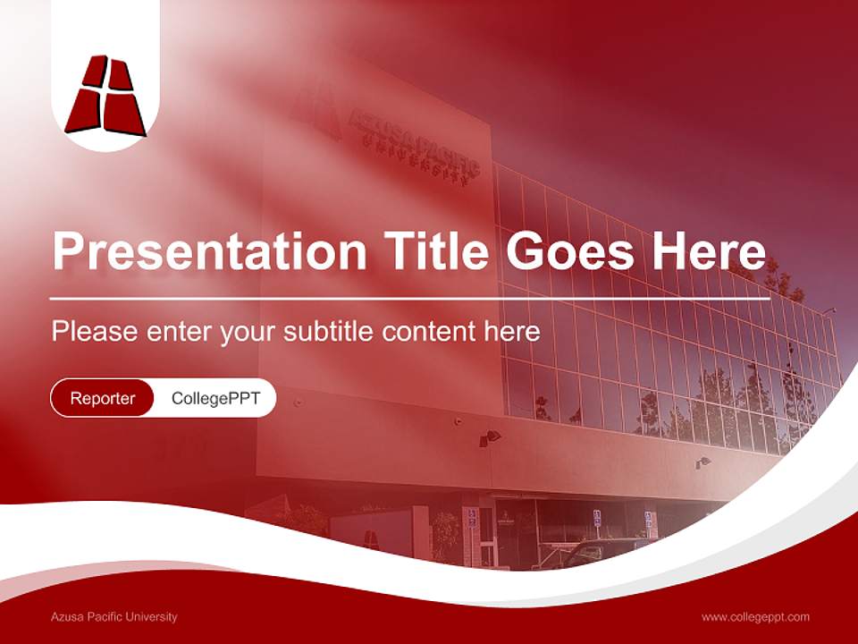 Azusa Pacific University Lecture Sharing and Networking Event PPT Template4:3 ratio PPT effect preview image4