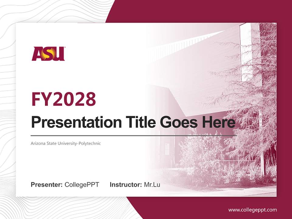Arizona State University-Polytechnic Academic Presentation/Research Findings Report PPT Template4:3 ratio PPT effect preview image5