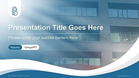 Bank Street College of Education Lecture Sharing and Networking Event PPT Template