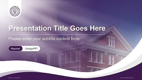 Asbury University Lecture Sharing and Networking Event PPT Template