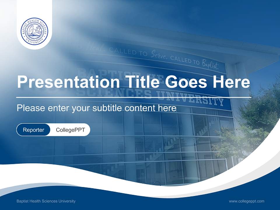 Baptist Health Sciences University Lecture Sharing and Networking Event PPT Template4:3 ratio PPT effect preview image4