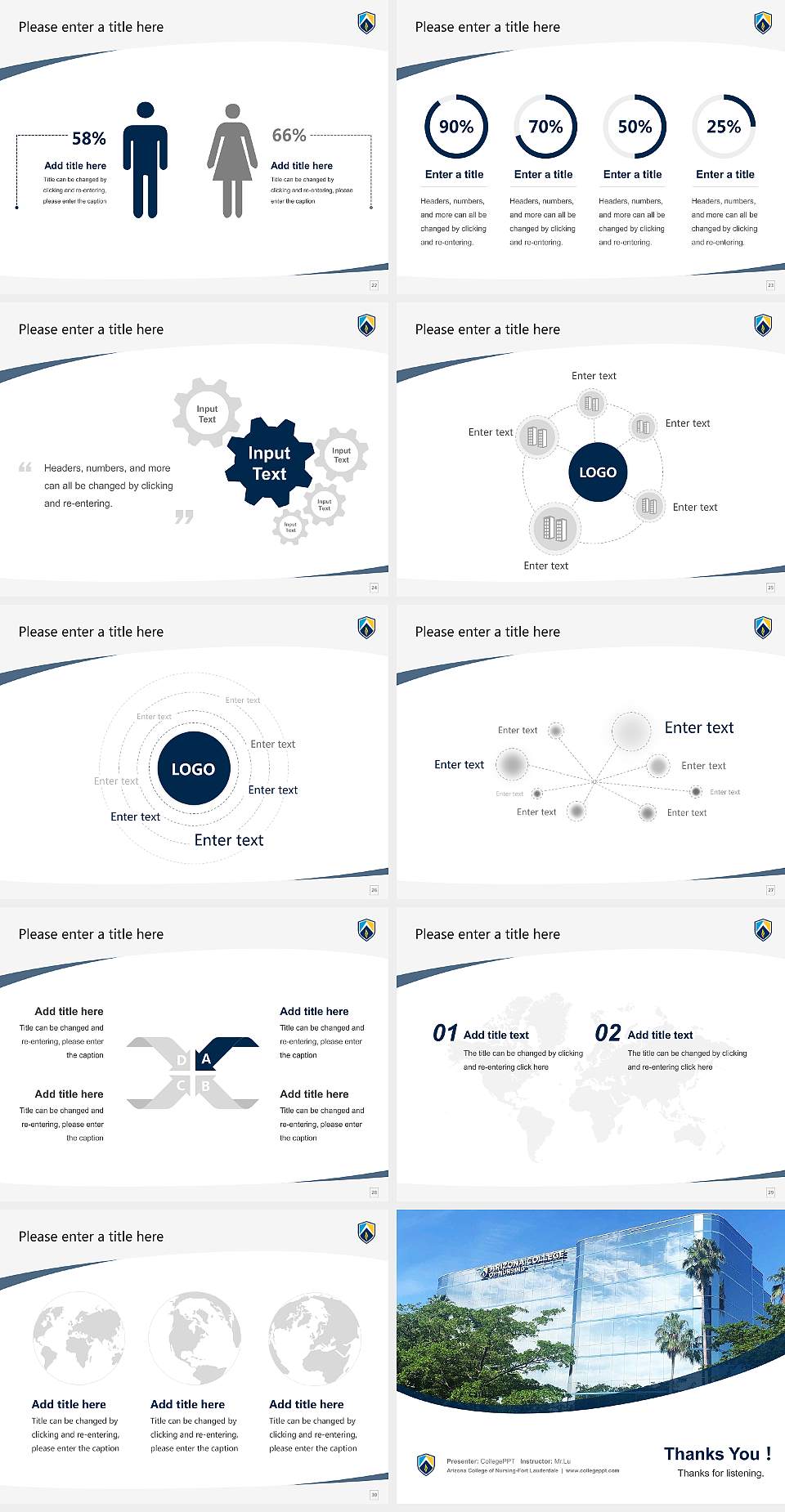 Arizona College of Nursing-Fort Lauderdale Course/Courseware Creation PPT Template4:3 ratio PPT effect preview image4