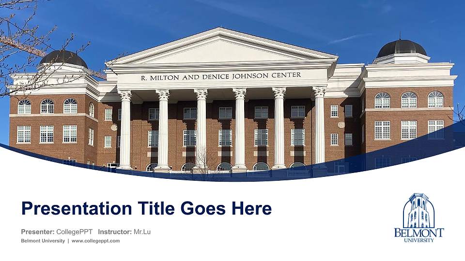 Belmont University Course/Courseware Creation PPT Template16:9 ratio PPT effect preview image