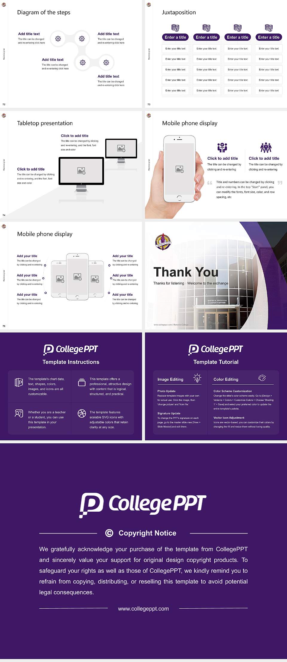 Benedict College Competition/Entrepreneurship Contest PPT Template4:3 ratio PPT effect preview image9