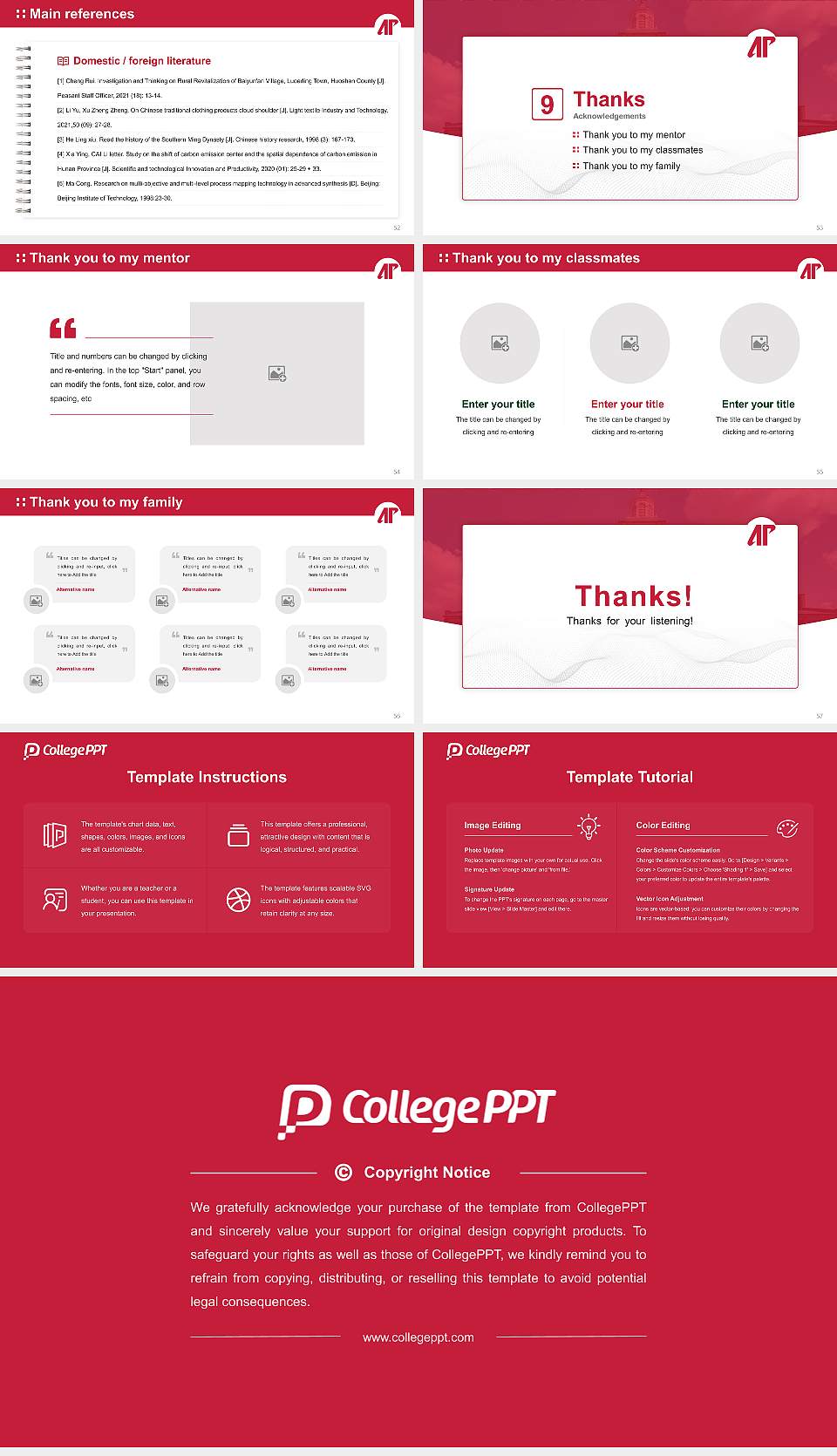 Austin Peay State University Graduation Thesis Defense PPT Template16:9 ratio PPT effect preview image7