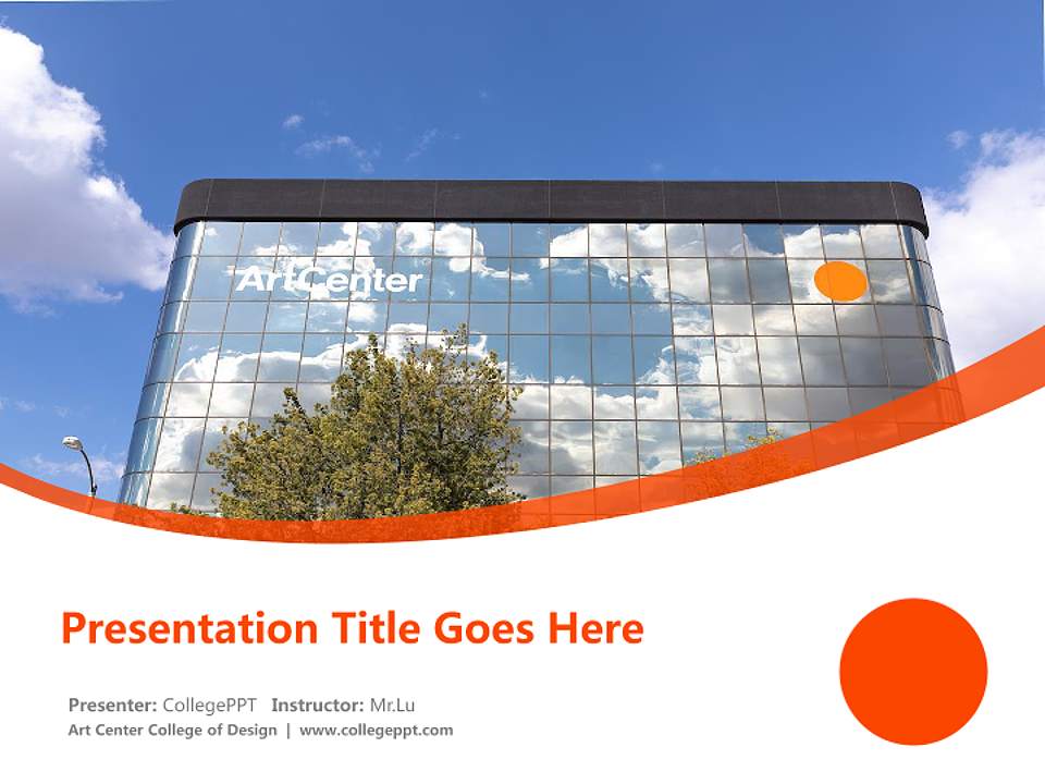 Art Center College of Design Course/Courseware Creation PPT Template4:3 ratio PPT effect preview image5