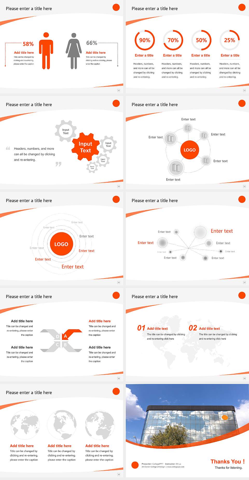 Art Center College of Design Course/Courseware Creation PPT Template4:3 ratio PPT effect preview image4