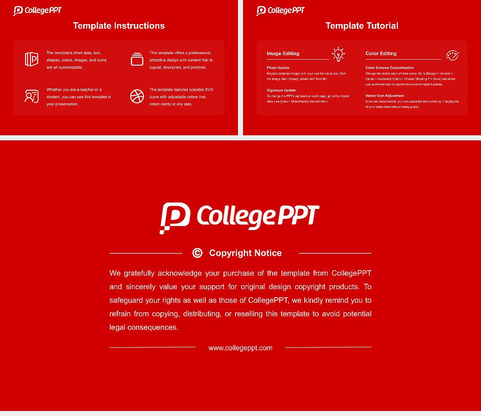 Barclay College Course/Courseware Creation PPT Template16:9 ratio PPT effect preview image5