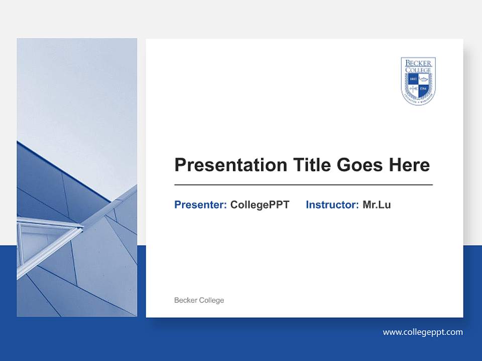 Becker College General Purpose PPT Template4:3 ratio PPT effect preview image6