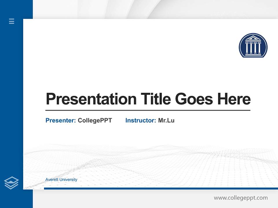 Averett University Thesis Proposal/Graduation Defense PPT Template4:3 ratio PPT effect preview image5