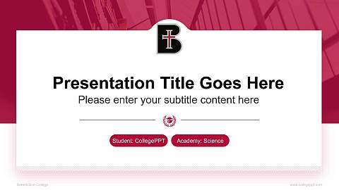 Benedictine College National Scholarship Defense PPT Template