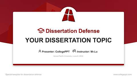 Azusa Pacific University Graduation Thesis Defense PPT Template